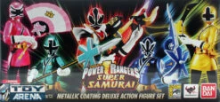 Bandai S. H. Figuarts Power Rangers Super Samurai Metallic Coating Deluxe Action Figure Set SDCC 2013 Exclusive