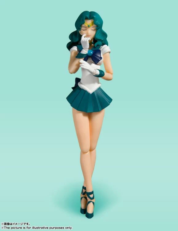 Bandai S.H. Figuarts Sailor Neptune Animation Color Edition Sailor Moon Action Figure 4 Bandai S.H. Figuarts Sailor Neptune Animation Color Edition Sailor Moon Action Figure - Image 2