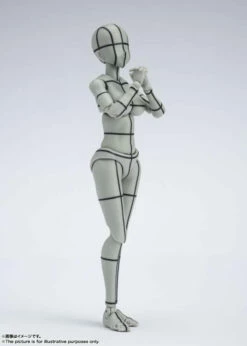 Bandai S.H. Figuarts Woman Female Body Chan (Yabuki Kentaro Ver.) Wireframe Gray Color Ver. Action Figure -GOOD SMILE COMPANY Shop 4573102633002a