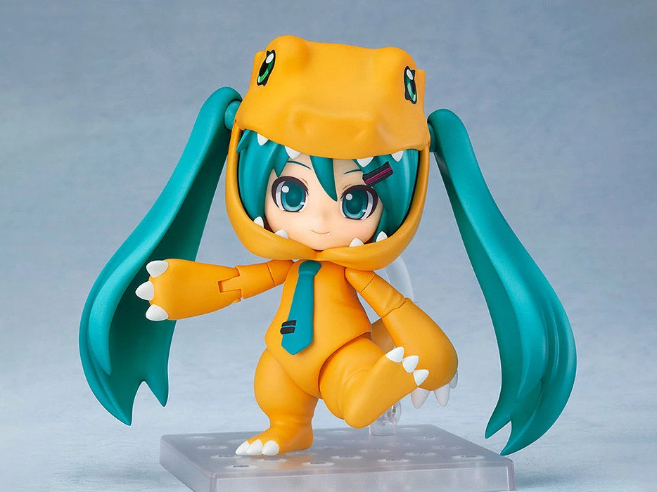 GOOD SMILE COMPANY Nendoroid #1439 Hatsune Miku Kigurumi Agumon Ver. Vocaloid X Digimon 4 GOOD SMILE COMPANY Nendoroid #1439 Hatsune Miku Kigurumi Agumon Ver. Vocaloid X Digimon - Image 2