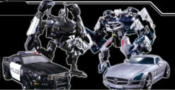 Transformers DOTM APS-03 Deception Barricade & Soundwave Asia Premium Series Exclusive Action Figure