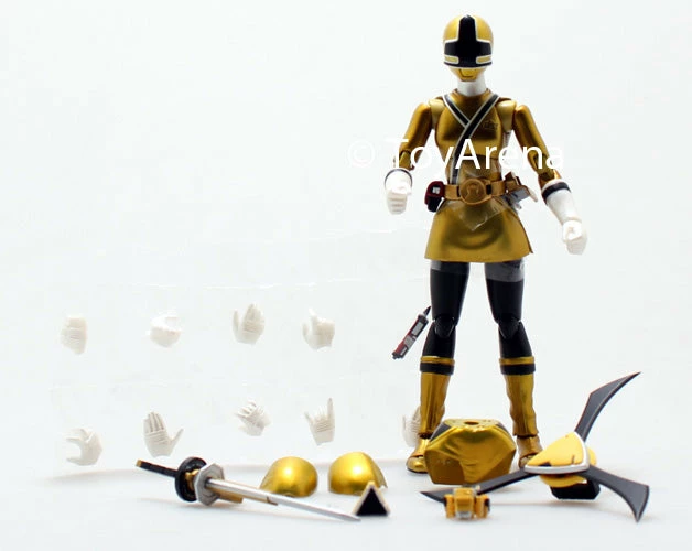 Bandai LOOSE Yellow From S.H. Figuarts Power Rangers Super Samurai Metallic Coating Deluxe Action Figure Set SDCC 2013 3 Bandai LOOSE Yellow From S.H. Figuarts Power Rangers Super Samurai Metallic Coating Deluxe Action Figure Set SDCC 2013